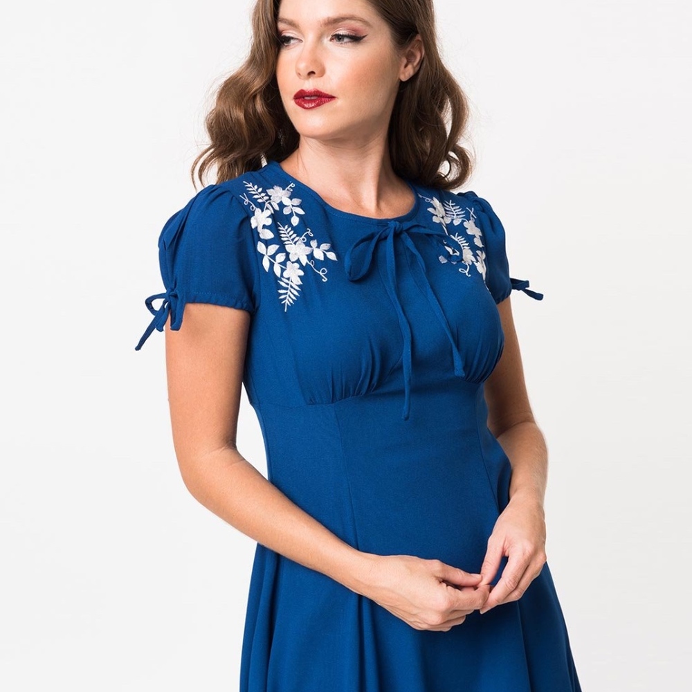 1940s Style Floral Swing Dress